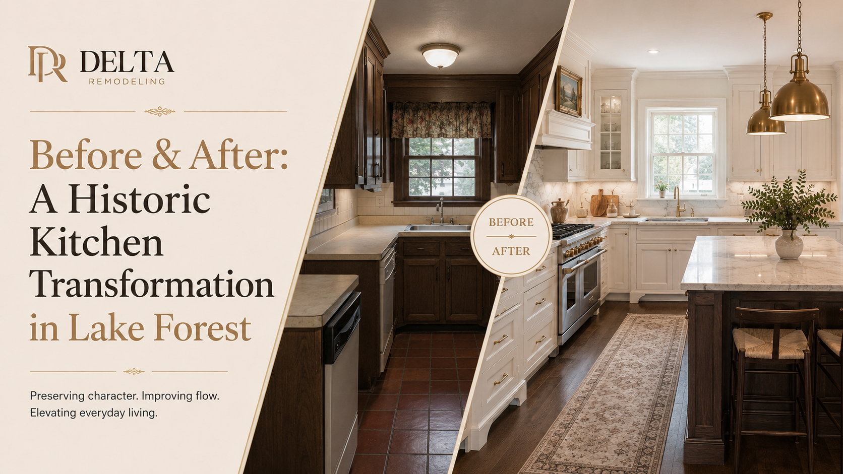 Before & After: A Historic Kitchen Transformation in Lake Forest