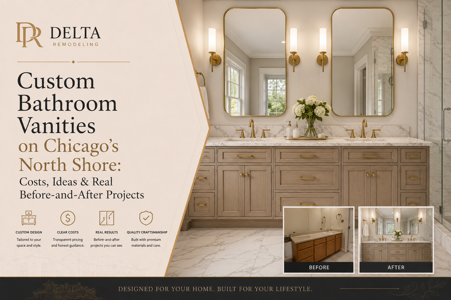 Custom Bathroom Vanities on Chicago’s North Shore: Costs, Ideas & Real Before-and-After Projects