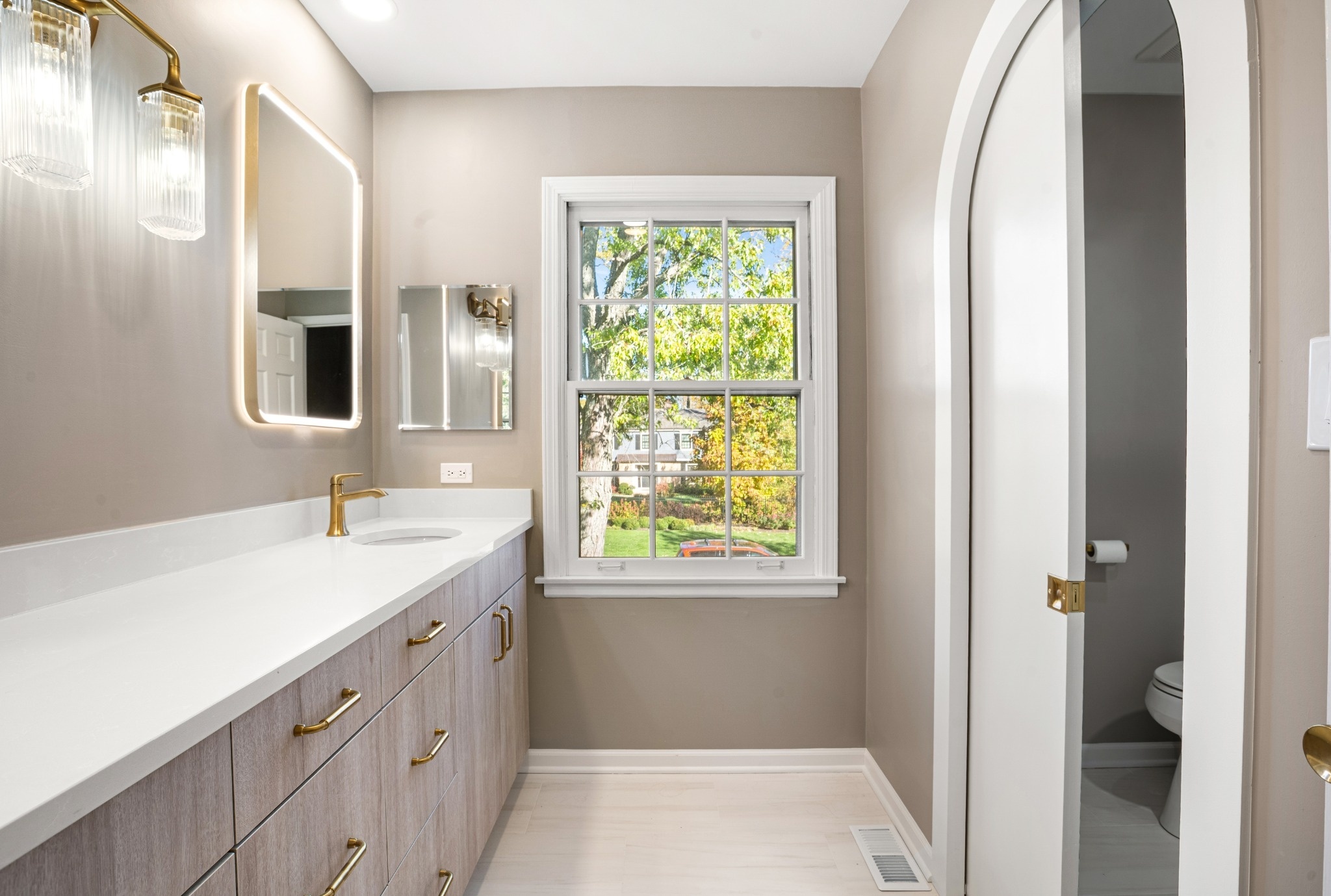 modern bathroom double sink vanity lake forest il