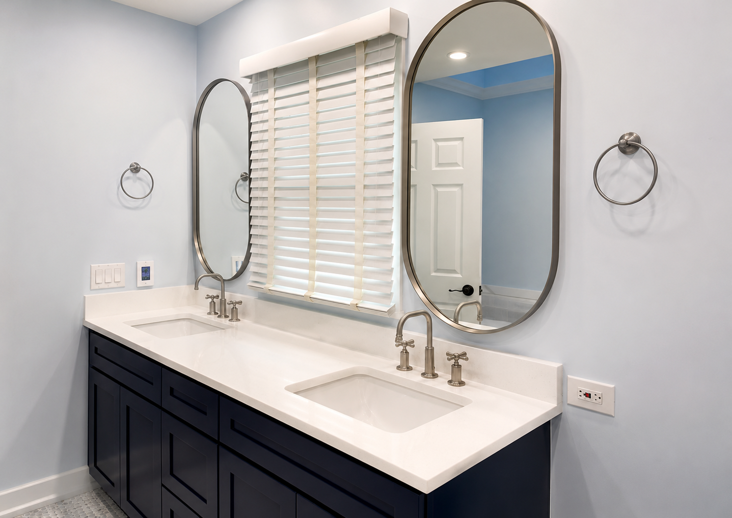Inset Cabinets in Bathroom and Kitchen Lake forest