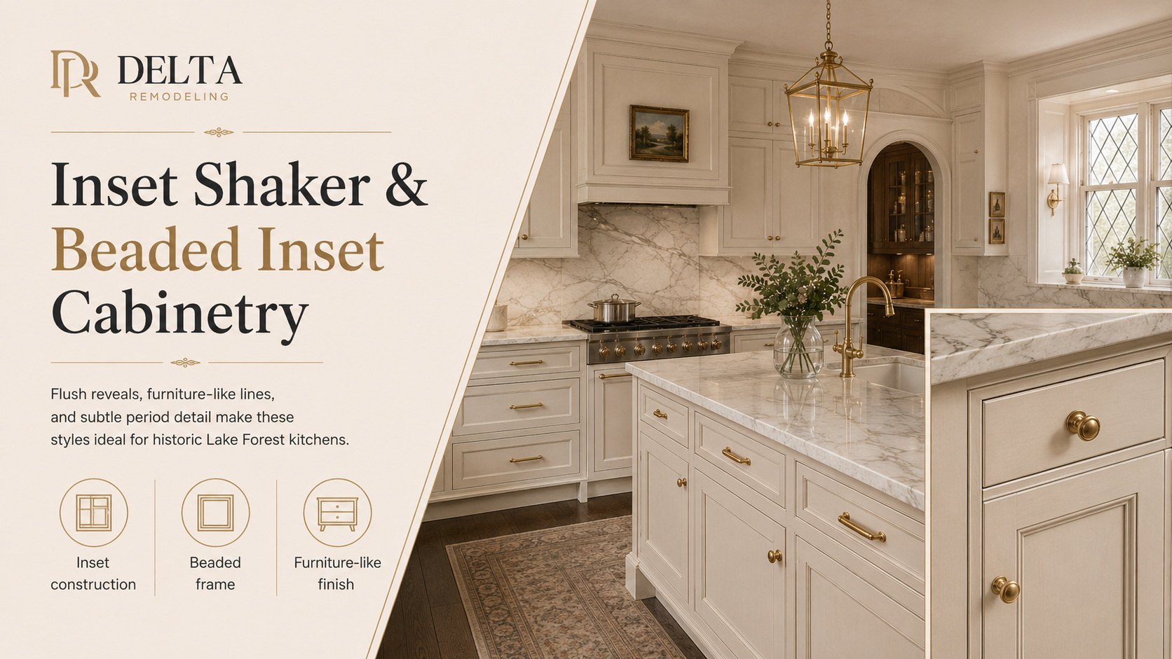 inset shaker cabinets lake forest kitchen