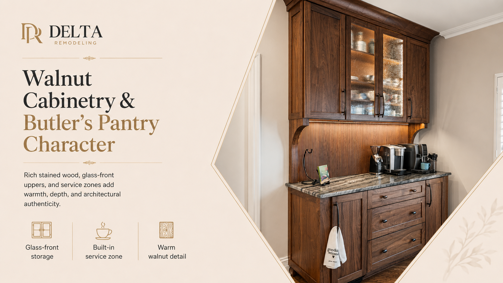 walnut cabnitery buttler style in lake forest
