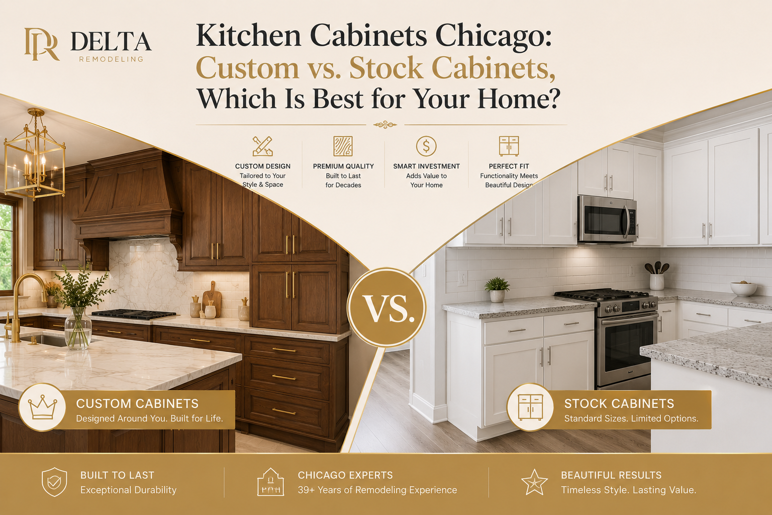 Kitchen Cabinets Chicago: Custom vs. Stock Cabinets, Which Is Best for Your Home?