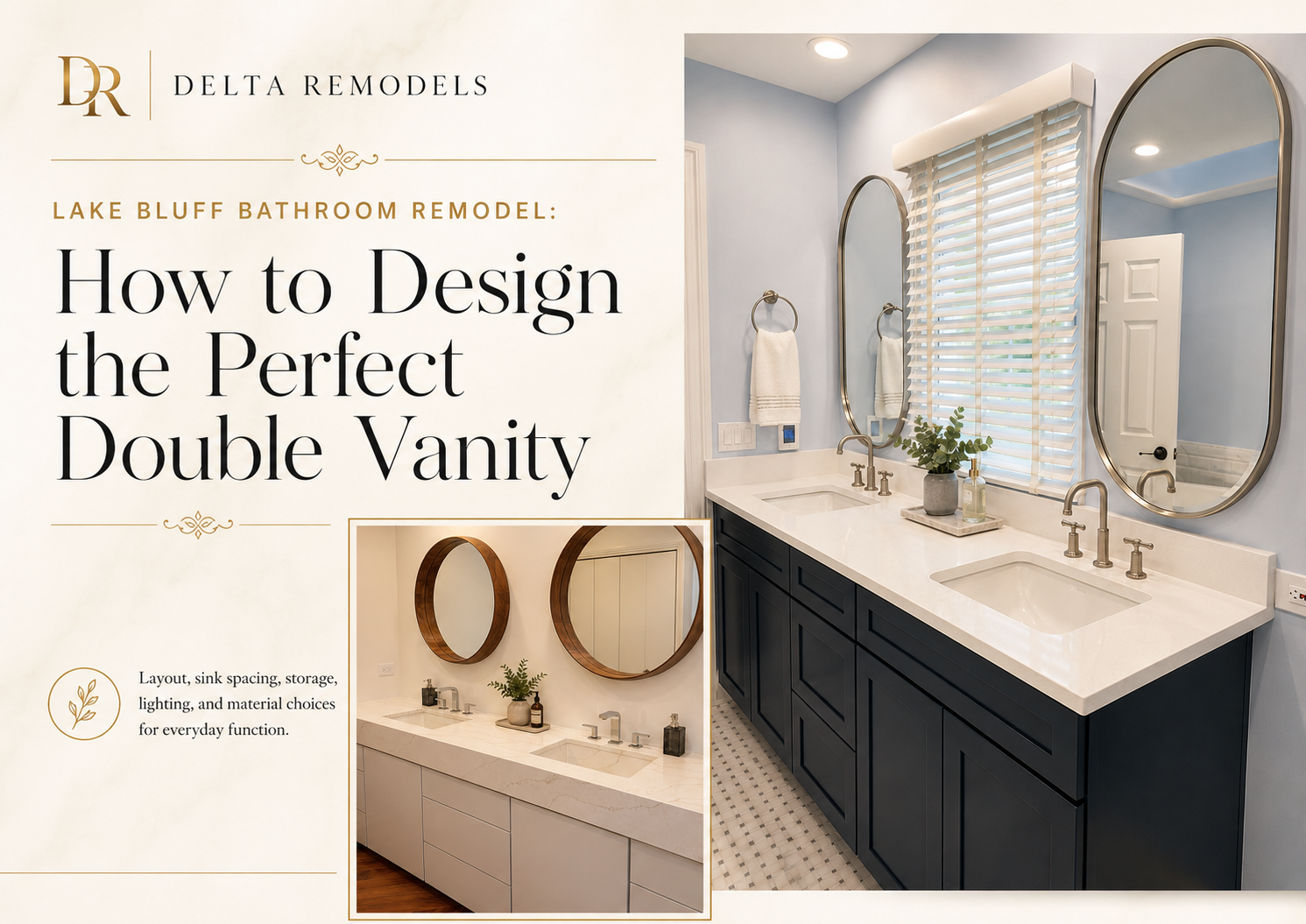 Lake Bluff Bathroom Remodel: How to Design the Perfect Double Vanity