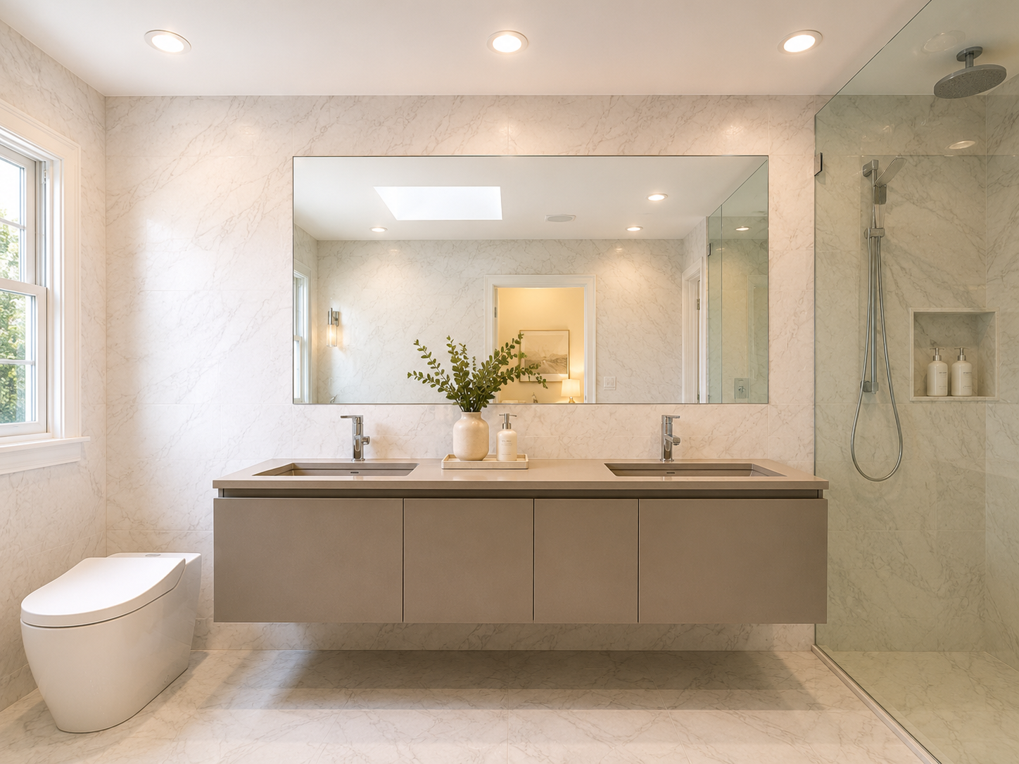 Floating Double Vanity in Lake Forest
