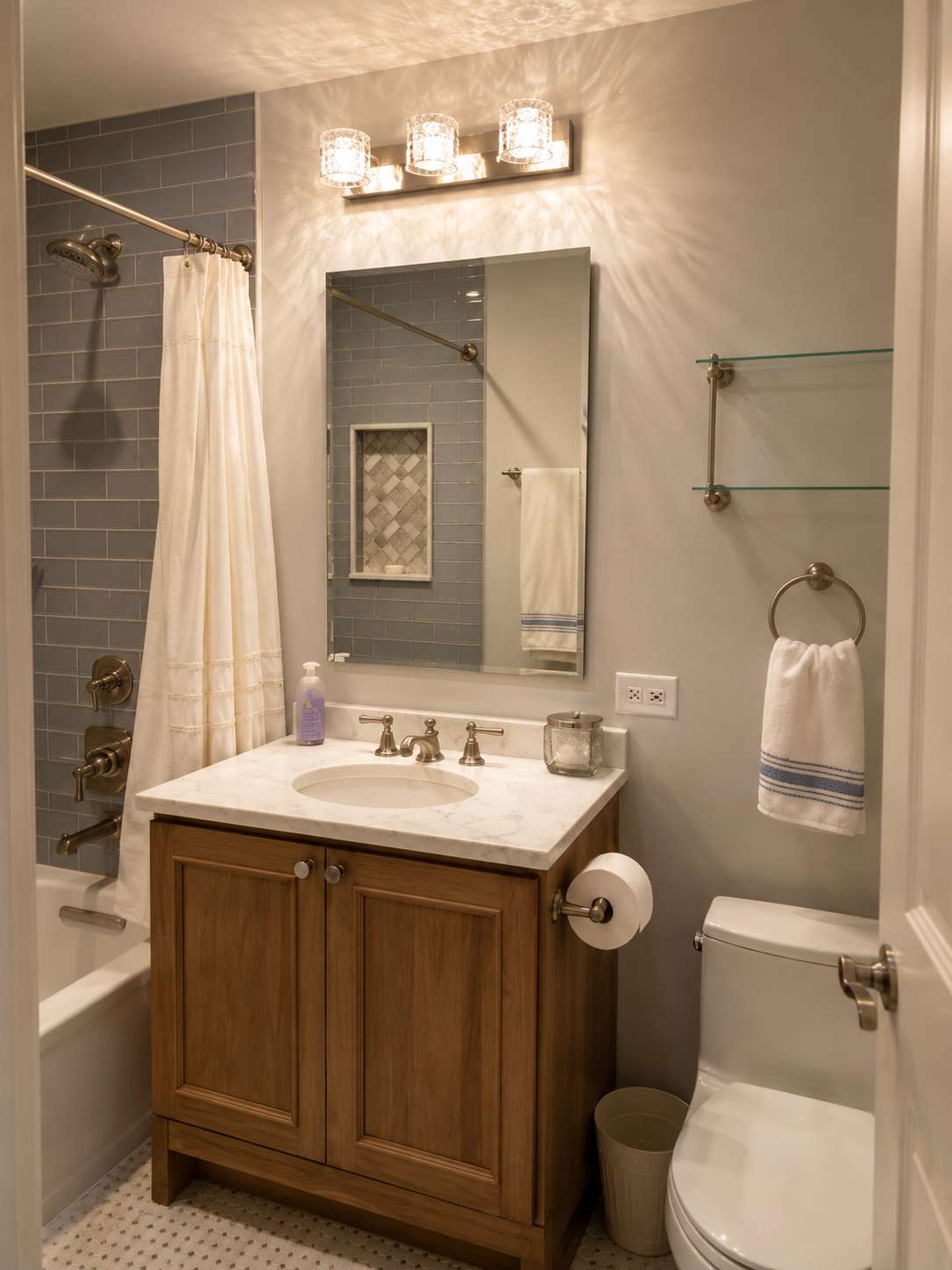 Lake Bluff Custom Quartz Bathroom Remodel before remodel