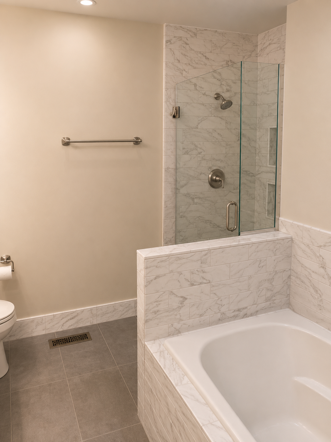 Lake Bluff Heated-Floor Bathroom Remodel before remodel
