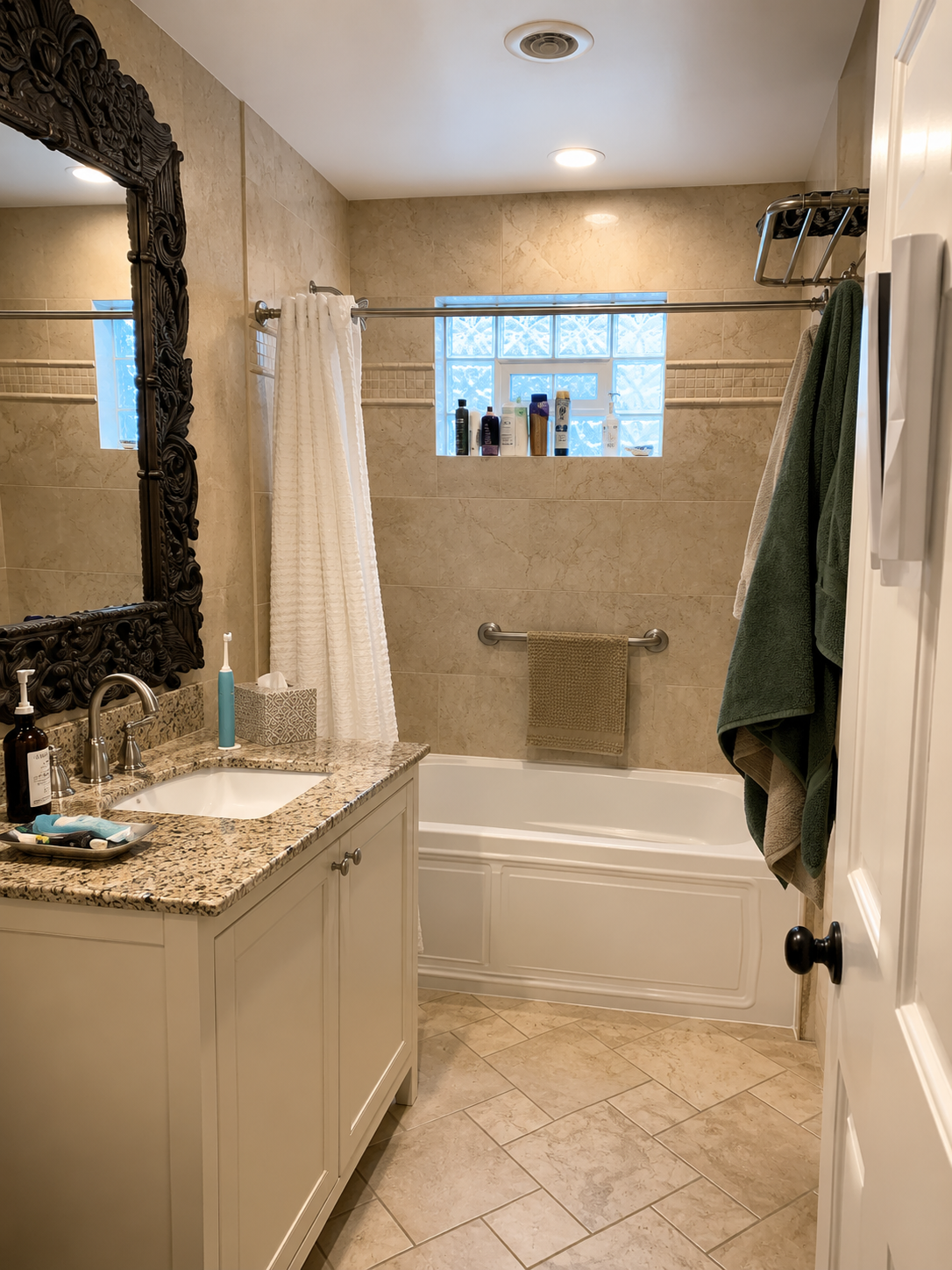 Kildeer bathroom before its accessible walk-in shower conversion