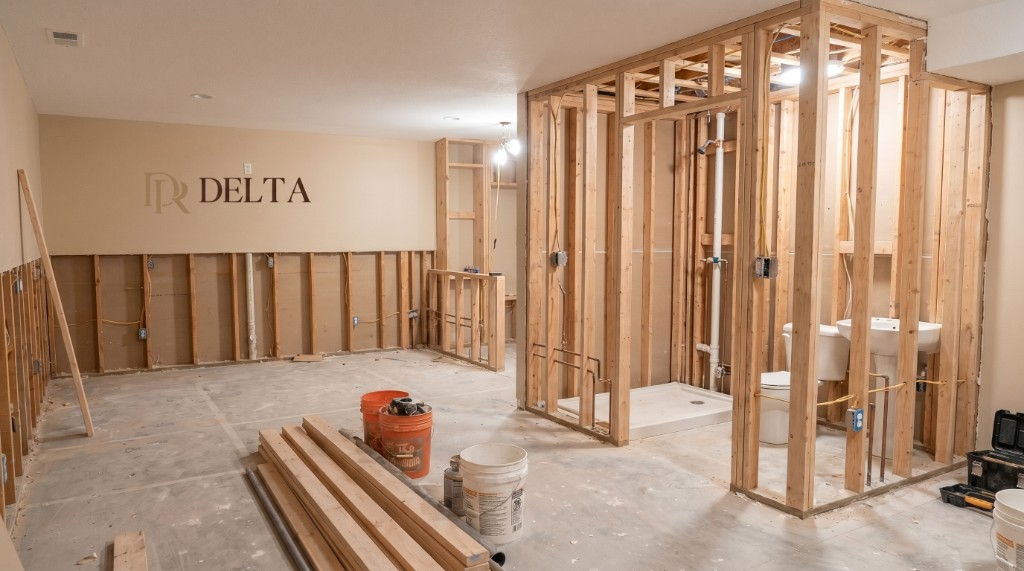 Aging-in-place basement suite with bathroom rough-in in Chicago Illinois