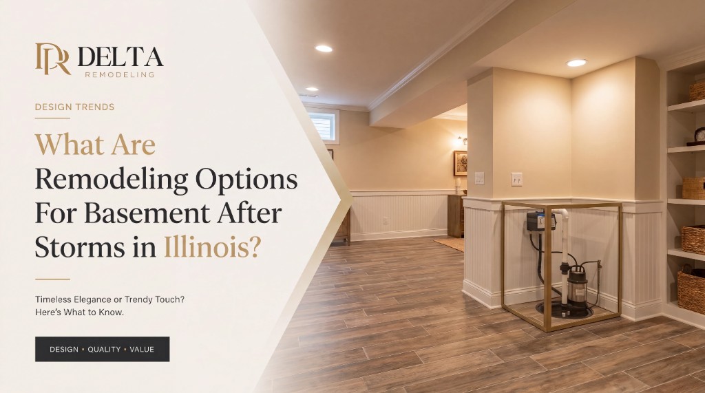 Mitigate basement flooding remodeling in Illinois