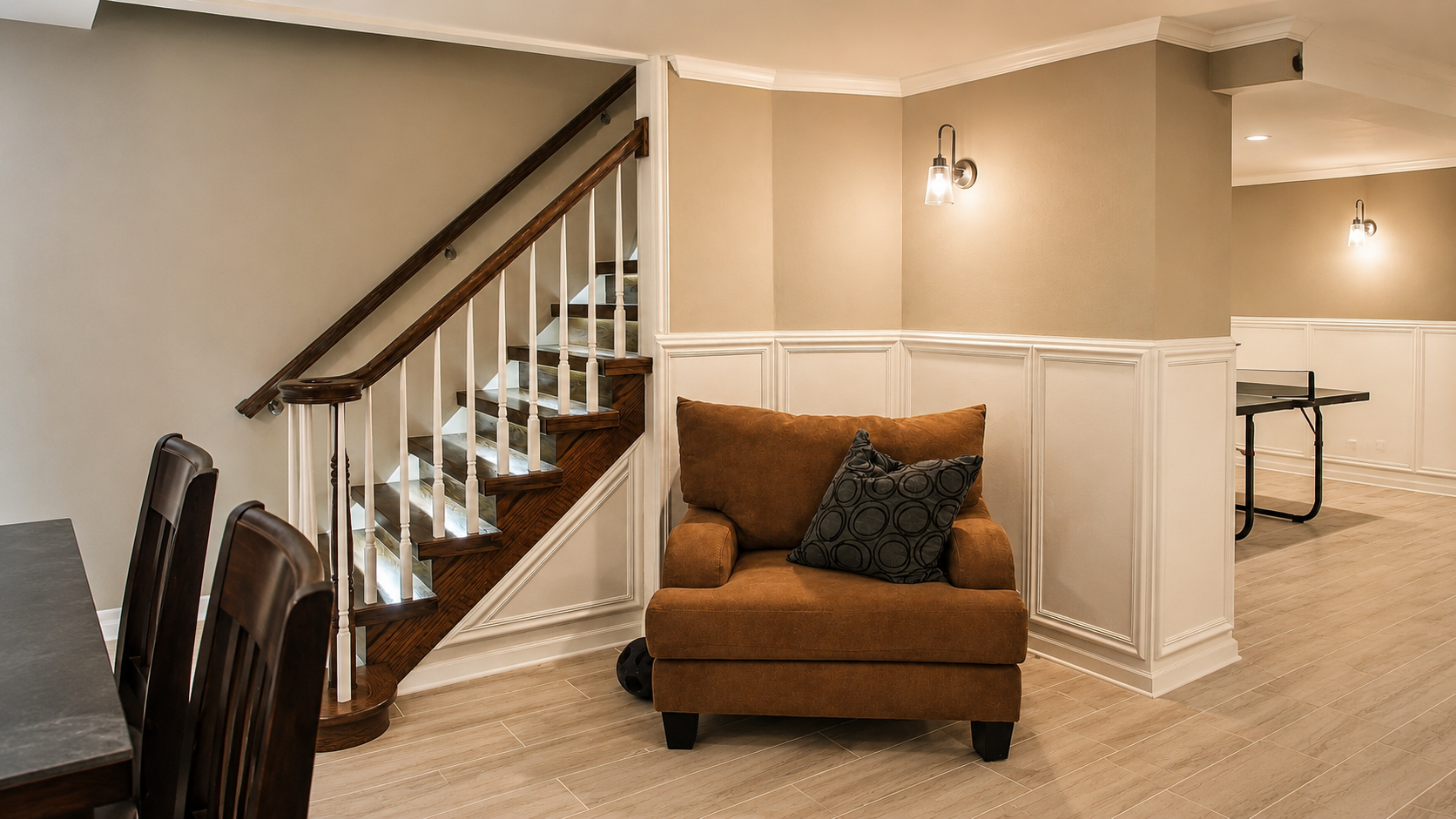 Basement remodel in Highland Park