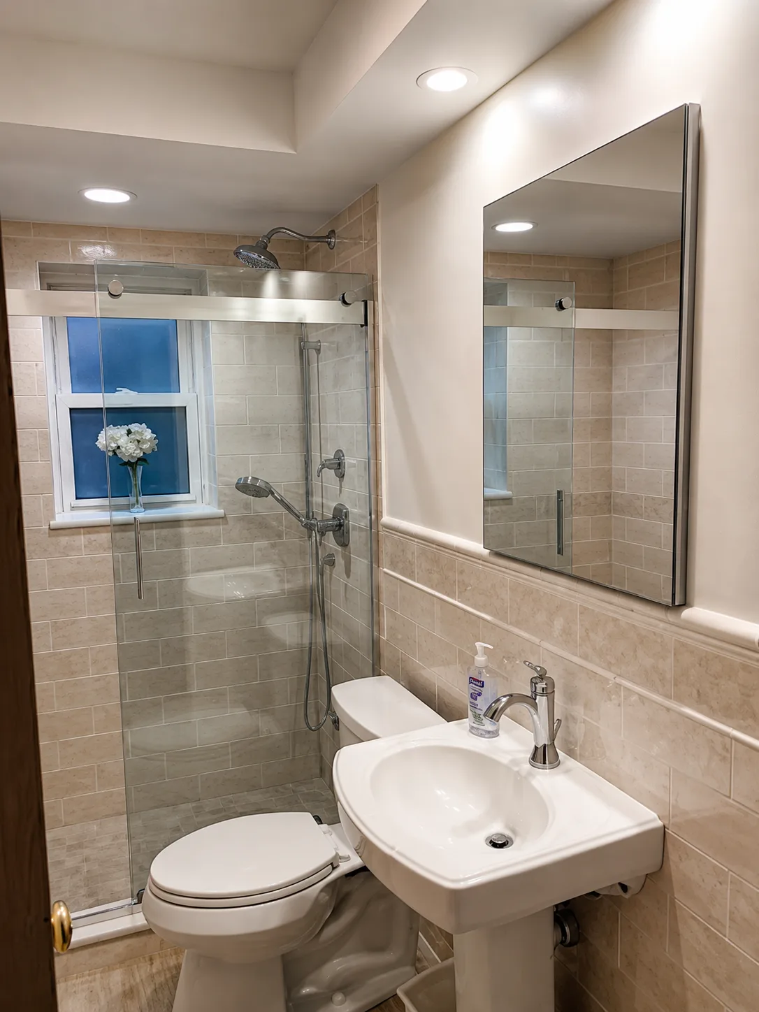 Completed evanston bathroom remodel by Delta Remodels