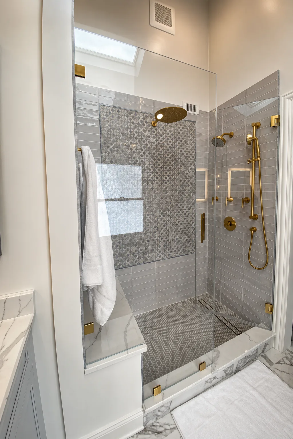 Lake Forest Bathroom Remodel with Custom Cabinetry in Lake Forest, Illinois, after remodeling
