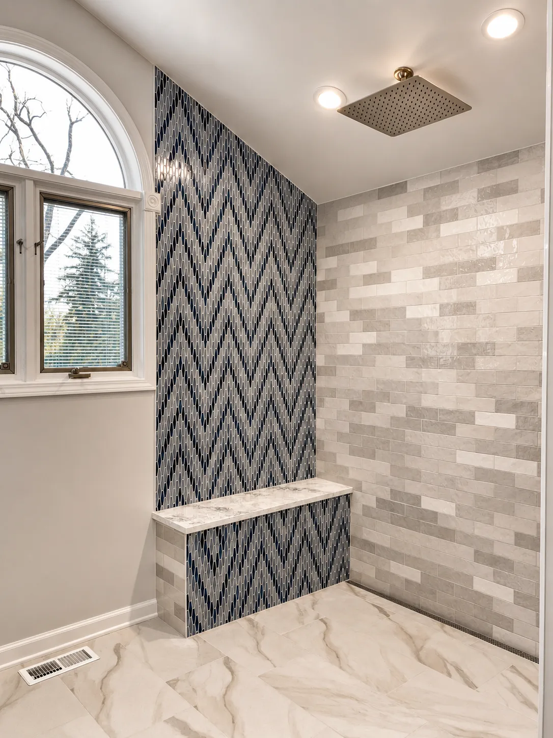 Completed arlington heights bathroom remodel by Delta Remodels