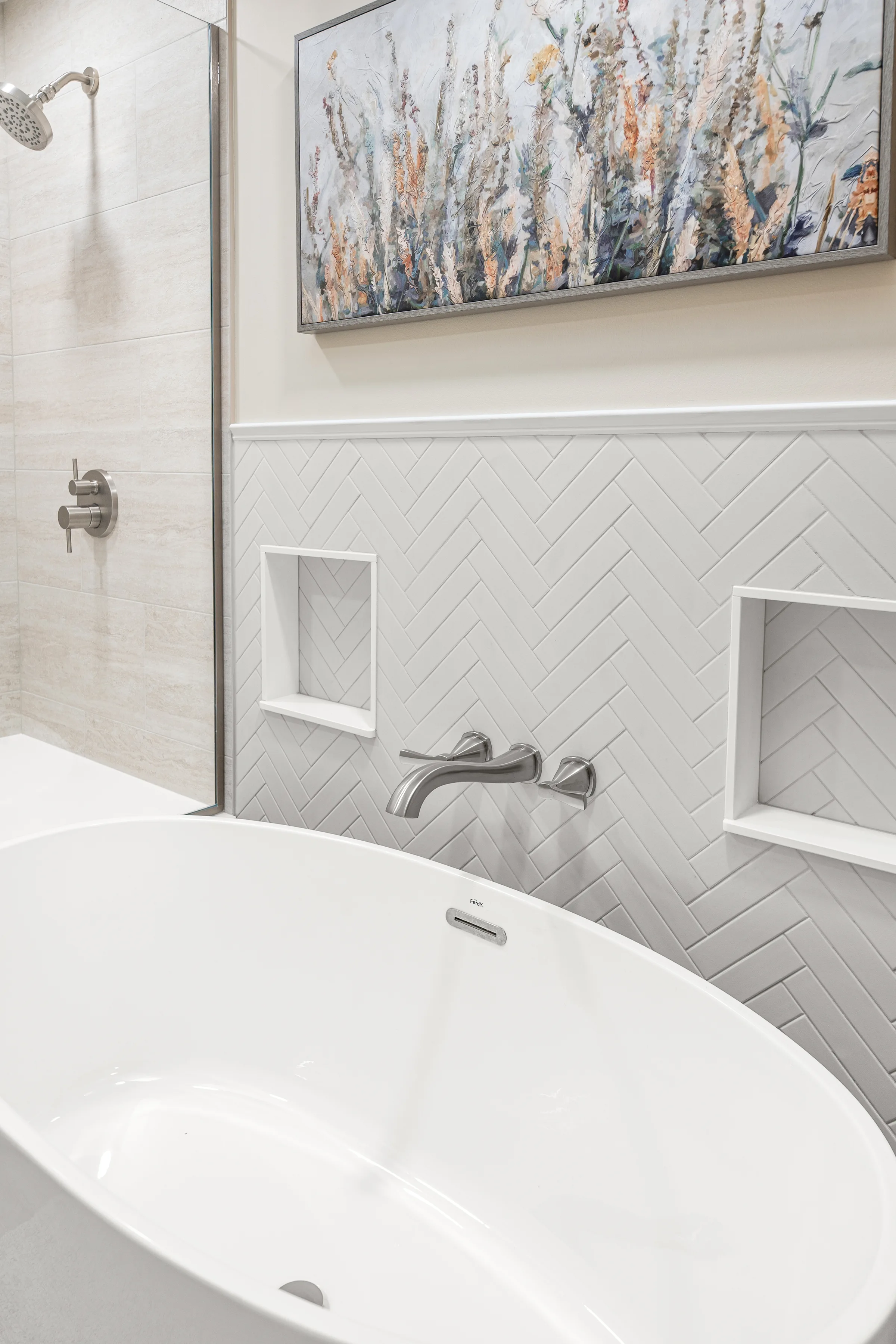 Lake Zurich bathroom remodel: walk-in frameless glass shower