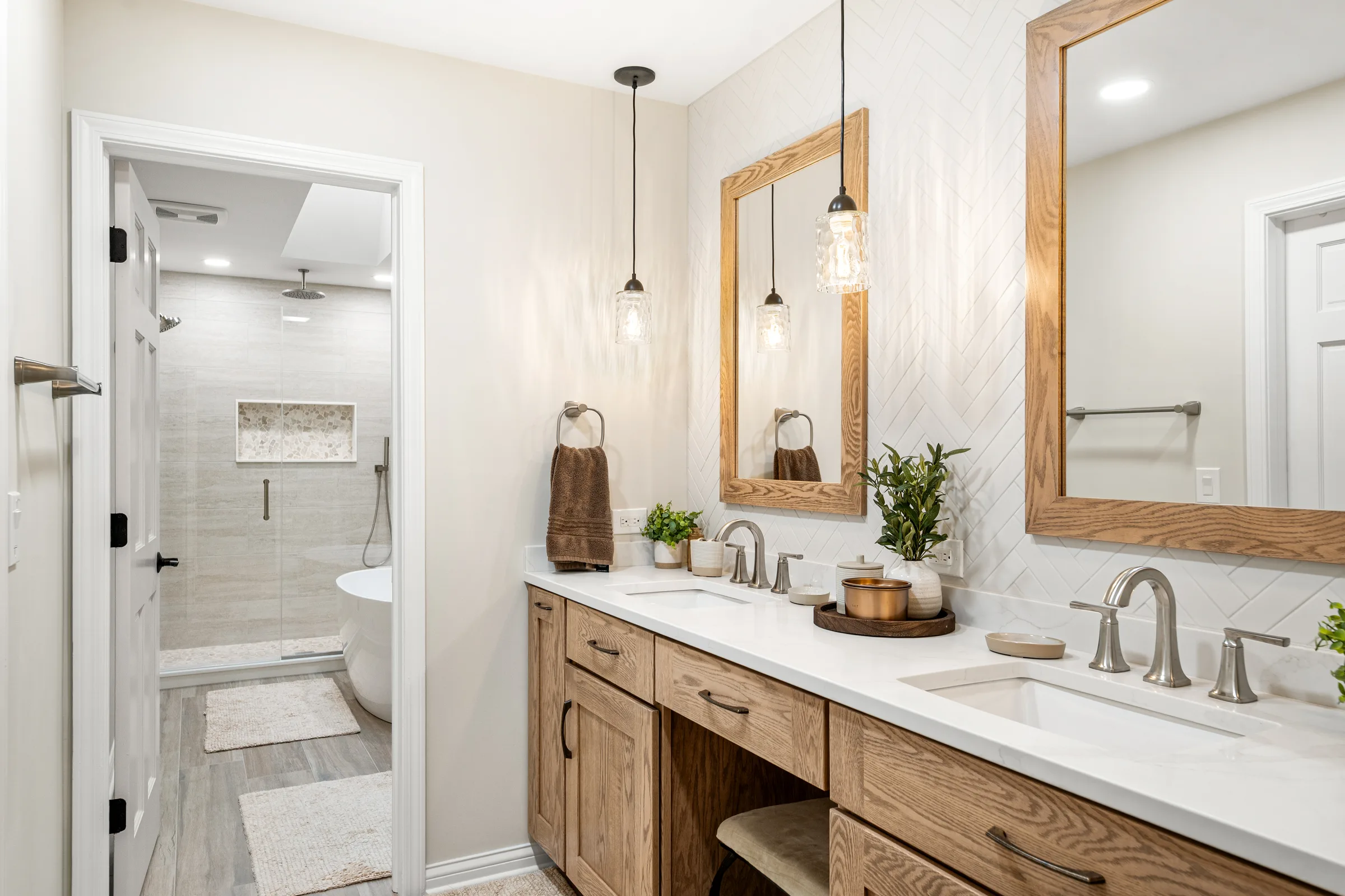 Lake Zurich primary bathroom by Delta Remodels: finished interior overview