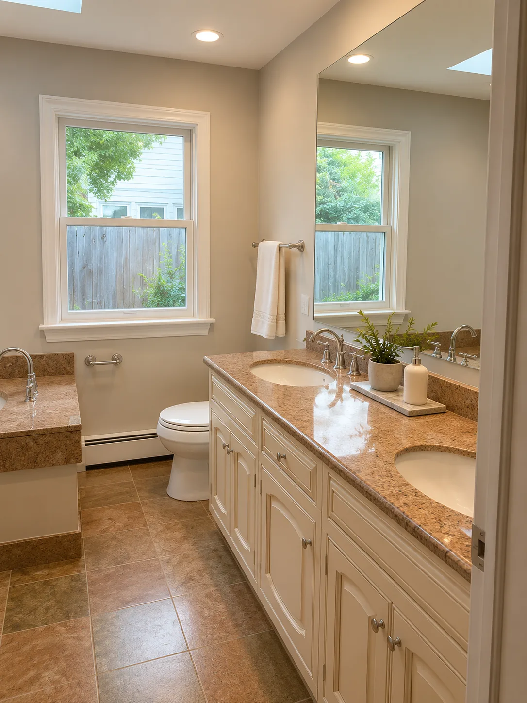 Lake Forest Curbless Marble Bathroom Remodel in Lake Forest, Illinois, before remodeling