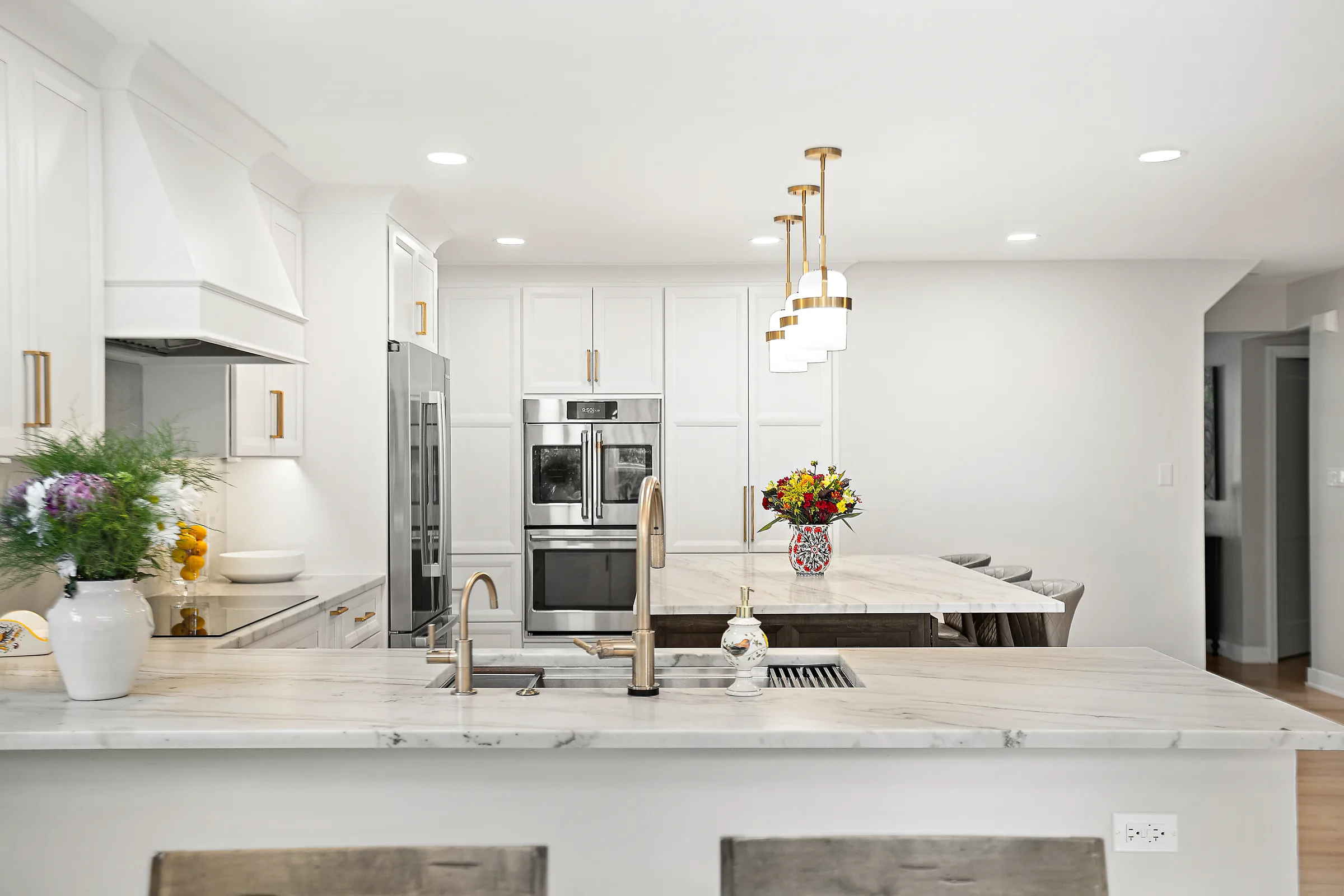 Glenview kitchen remodel: cabinetry and hardware detail