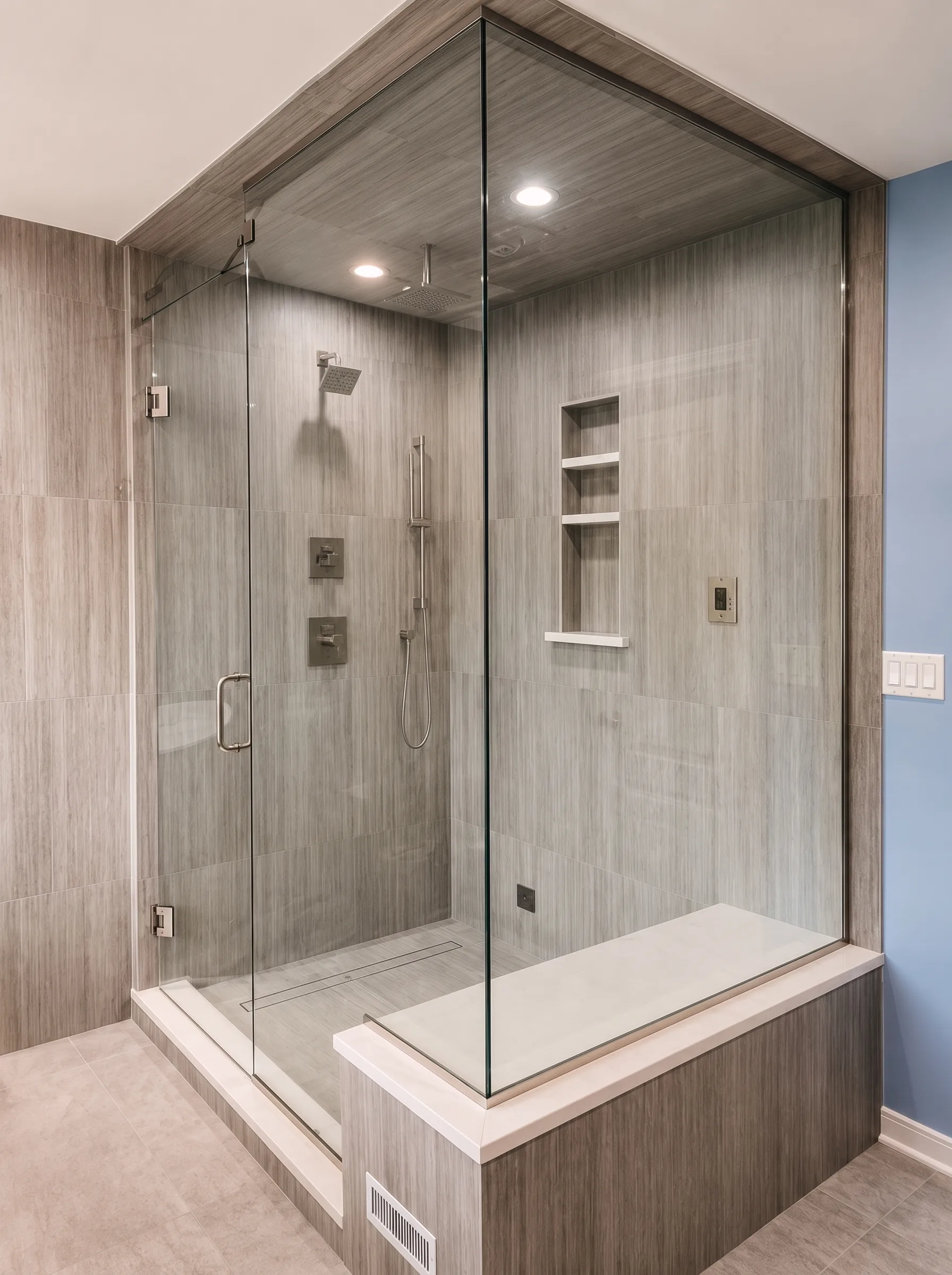 Completed long grove bathroom remodel by Delta Remodels