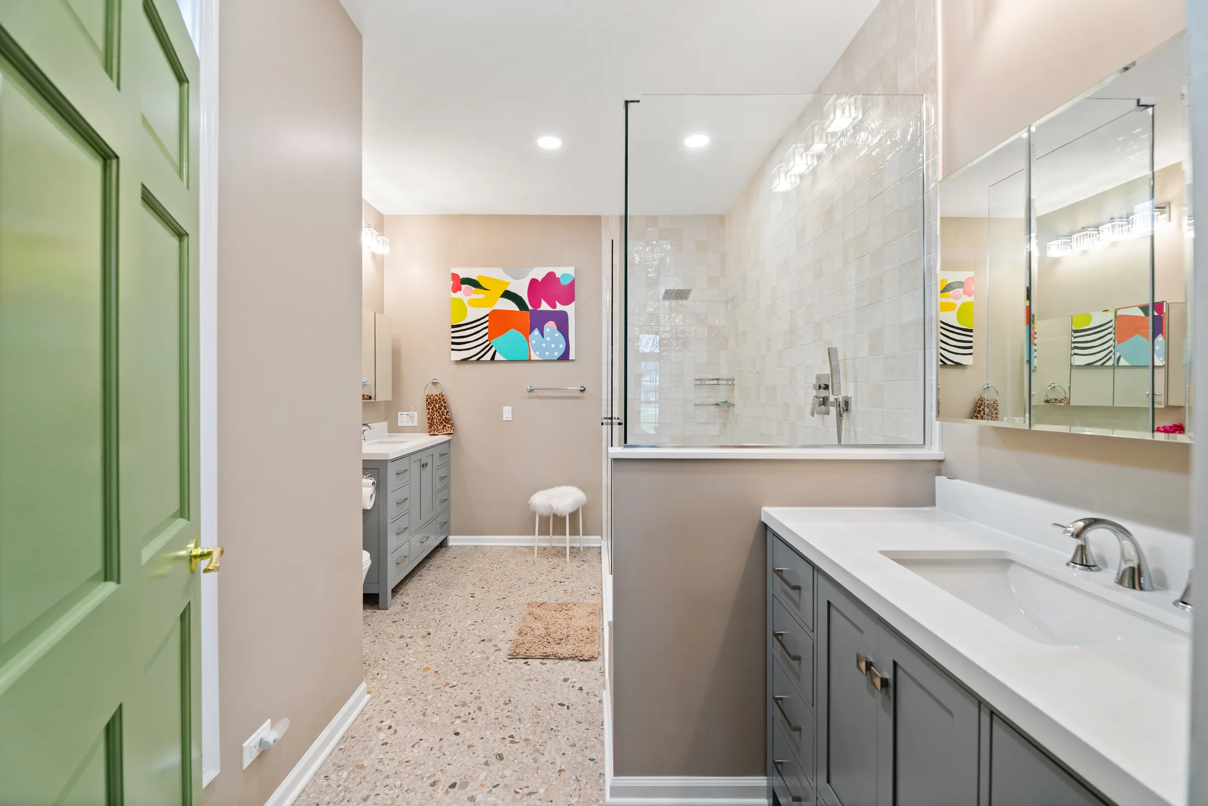 Northbrook bathroom remodel by Delta Remodels: finished interior overview